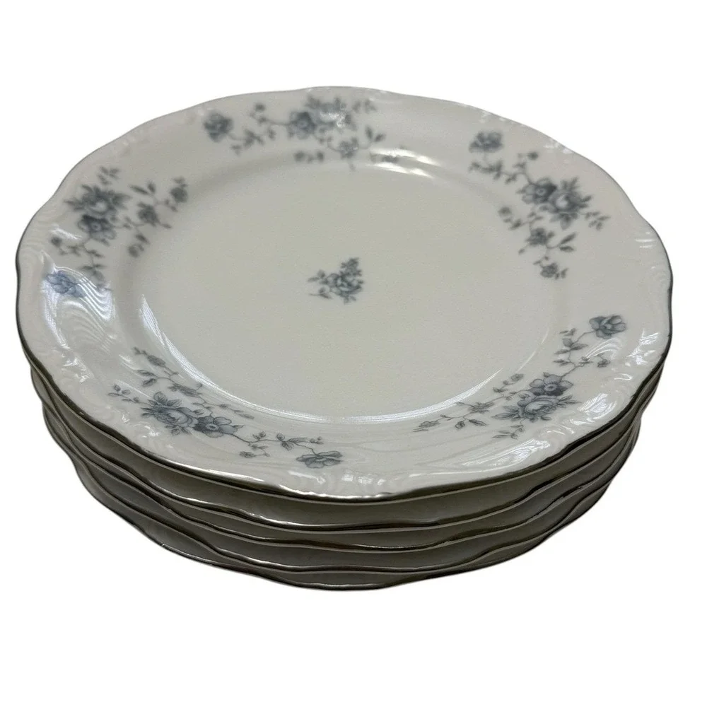 Johann Haviland Traditions Blue Garland Bread Butter Plates Set 5 6